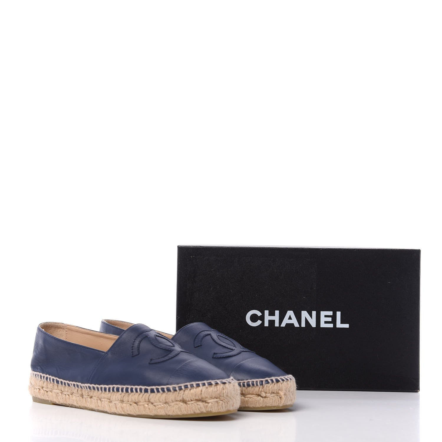 Chanel Lambskin CC Espadrilles 39 Dark Navy 11 of 11