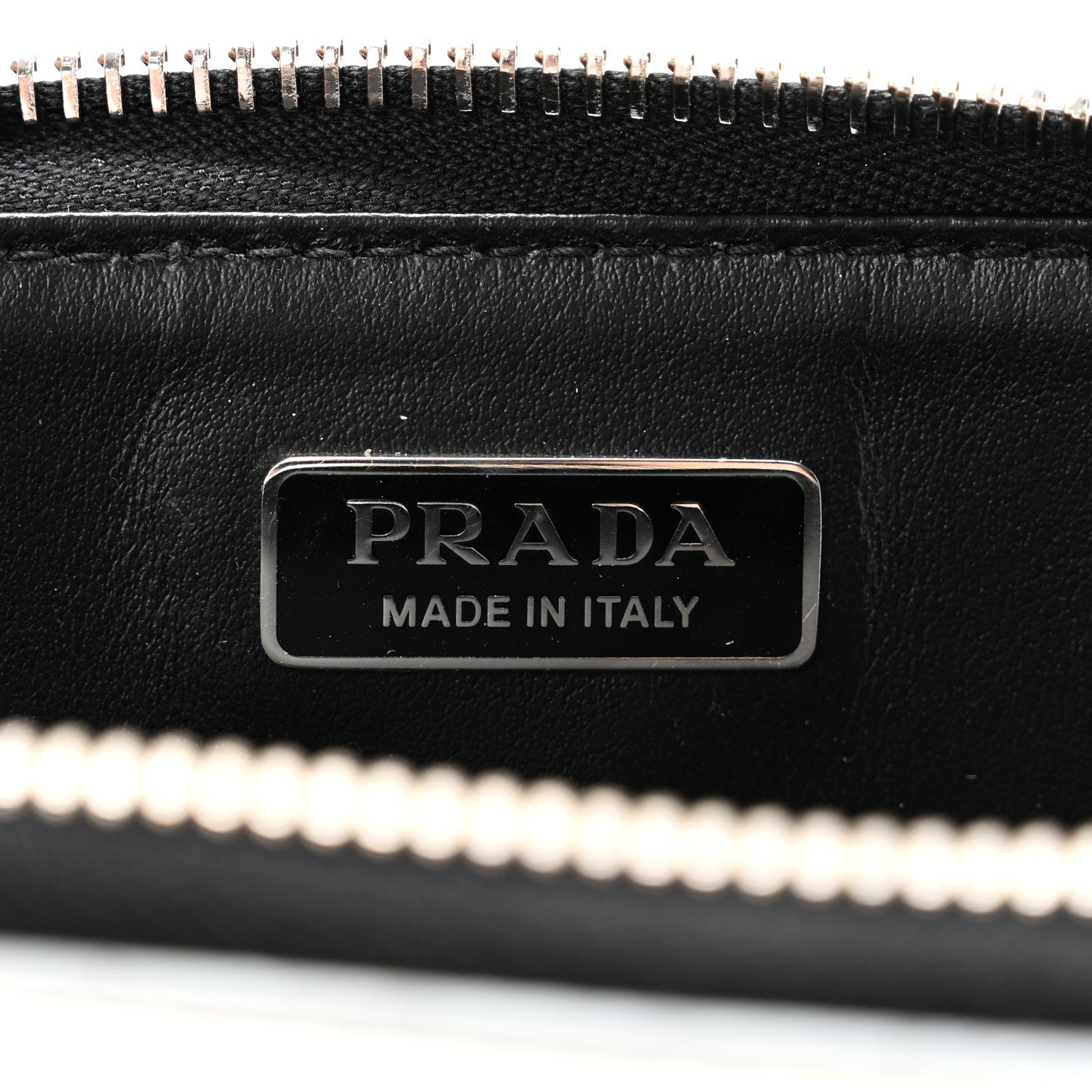 Prada Spazzolato Mini Triangle Chain Crossbody Pouch Argento 6 of 8