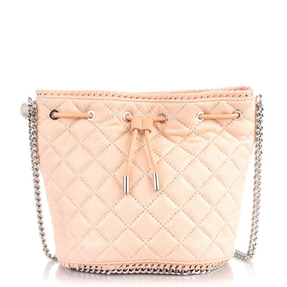 Stella McCartney Shaggy Deer Small Falabella Quilted Studded Bucket Bag Powder 1 of 7