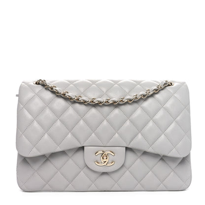Chanel Caviar Quilted Jumbo Double Flap Grey 1 of 11