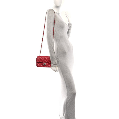 Chanel Caviar Quilted Mini Rectangular Flap Red 2 of 10