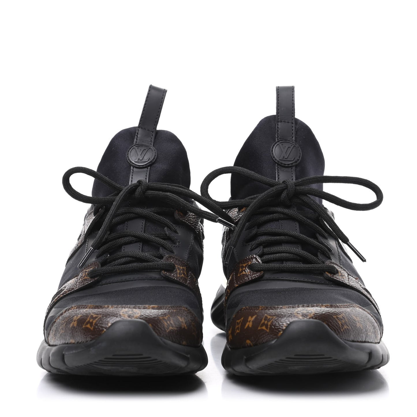 Technical Nylon Monogram Rubber Aftergame Sneakers 38.5 Black