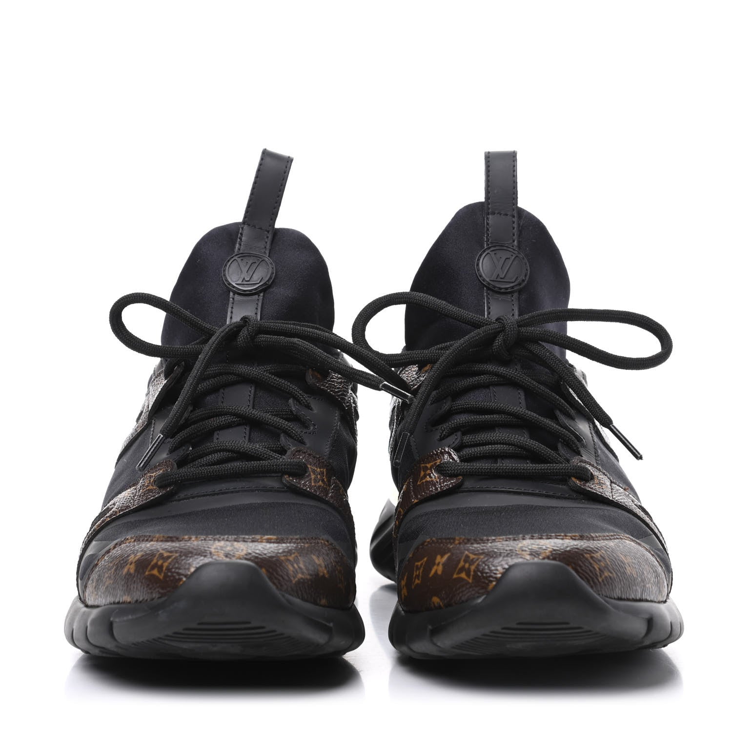 Louis Vuitton Technical Nylon Monogram Rubber Aftergame Sneakers 38.5 Black 2 of 12