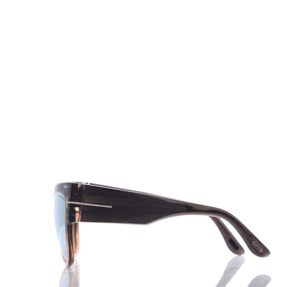 Tom Ford Acetate Anoushka Cat Eye Sunglasses TF371 Melange Grey Peach 3 of 8