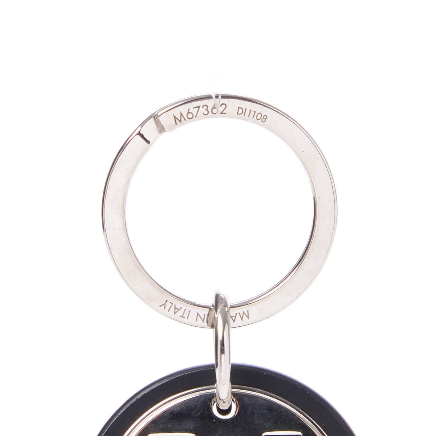 LV Circle Bag Charm Key Holder Silver