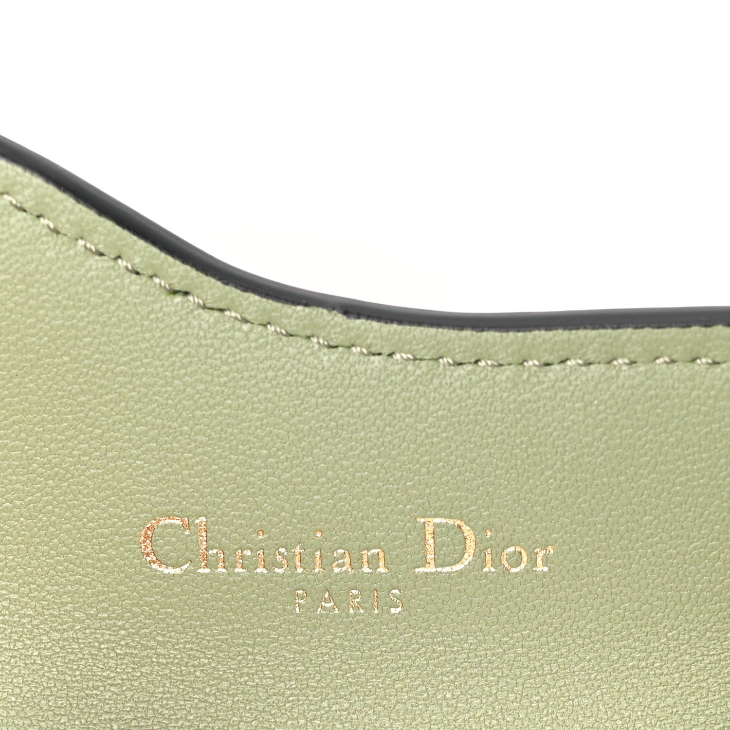 Christian Dior Goatskin Saddle Card Holder Light Green 6 of 7