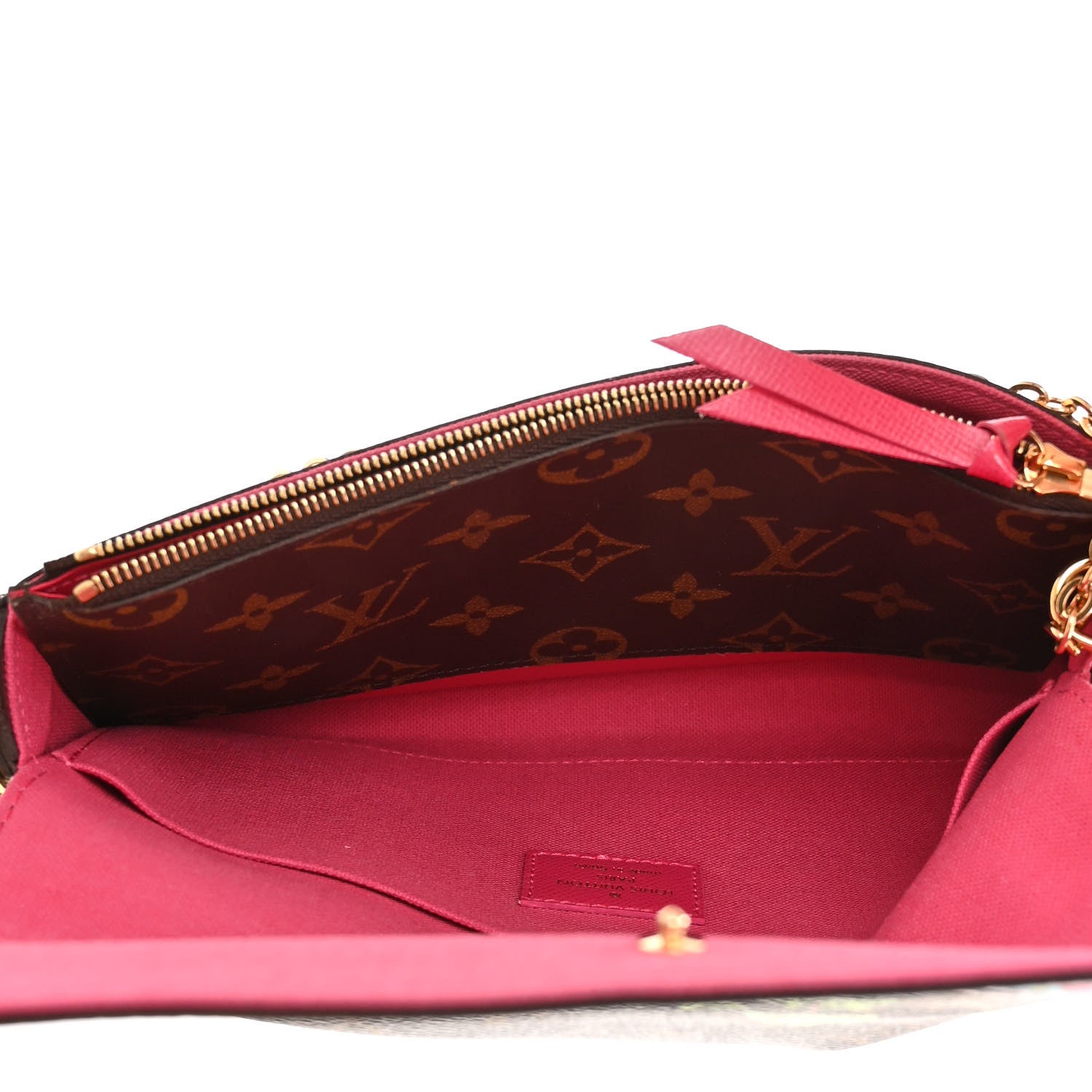 Louis Vuitton Monogram 2021 Christmas Animation Hollywood Pochette Felicie Chain Wallet Fuchsia 6 of 14