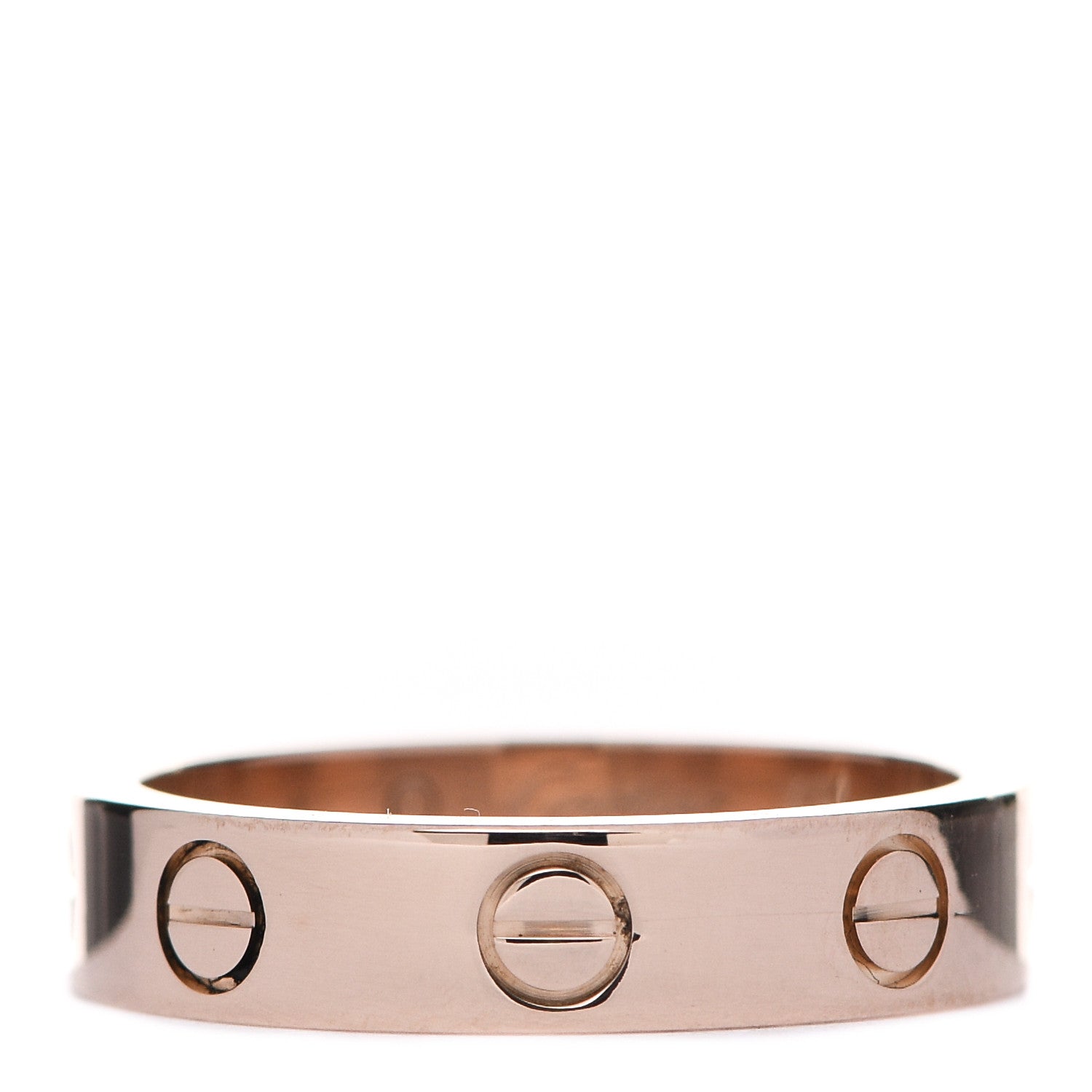 Cartier 18K Pink Gold Diamond 4mm LOVE Wedding Band Ring 49 4.75 3 of 6