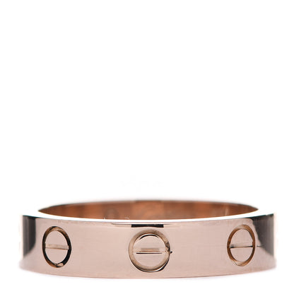 Cartier 18K Pink Gold Diamond 4mm LOVE Wedding Band Ring 49 4.75 3 of 6