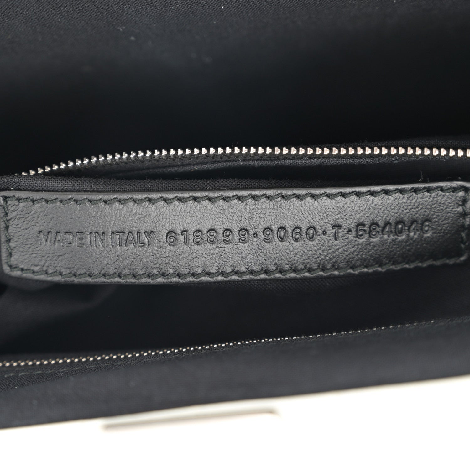 Balenciaga Shiny Supple Calfskin Logo Crocodile Embossed XL Cloud Clutch White 7 of 14