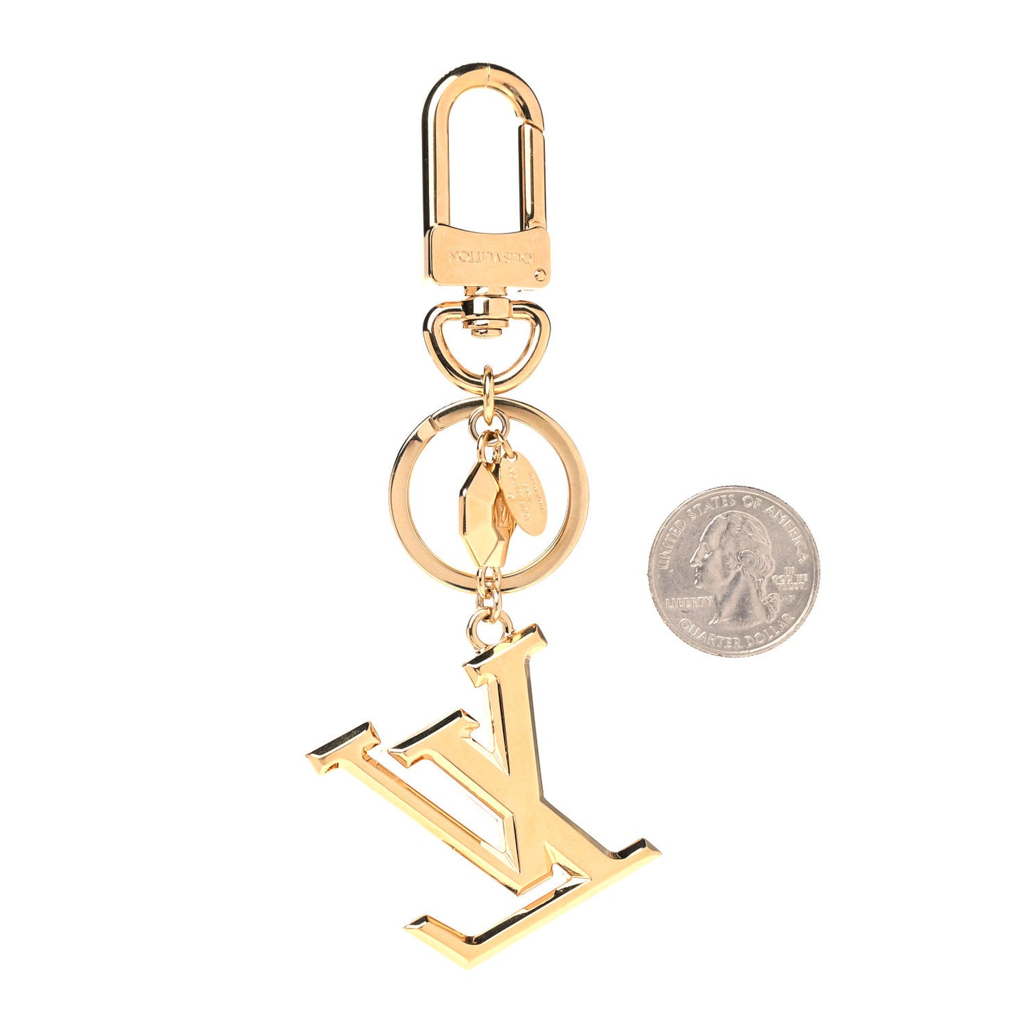 LV Facettes Bag Charm Key Holder Gold