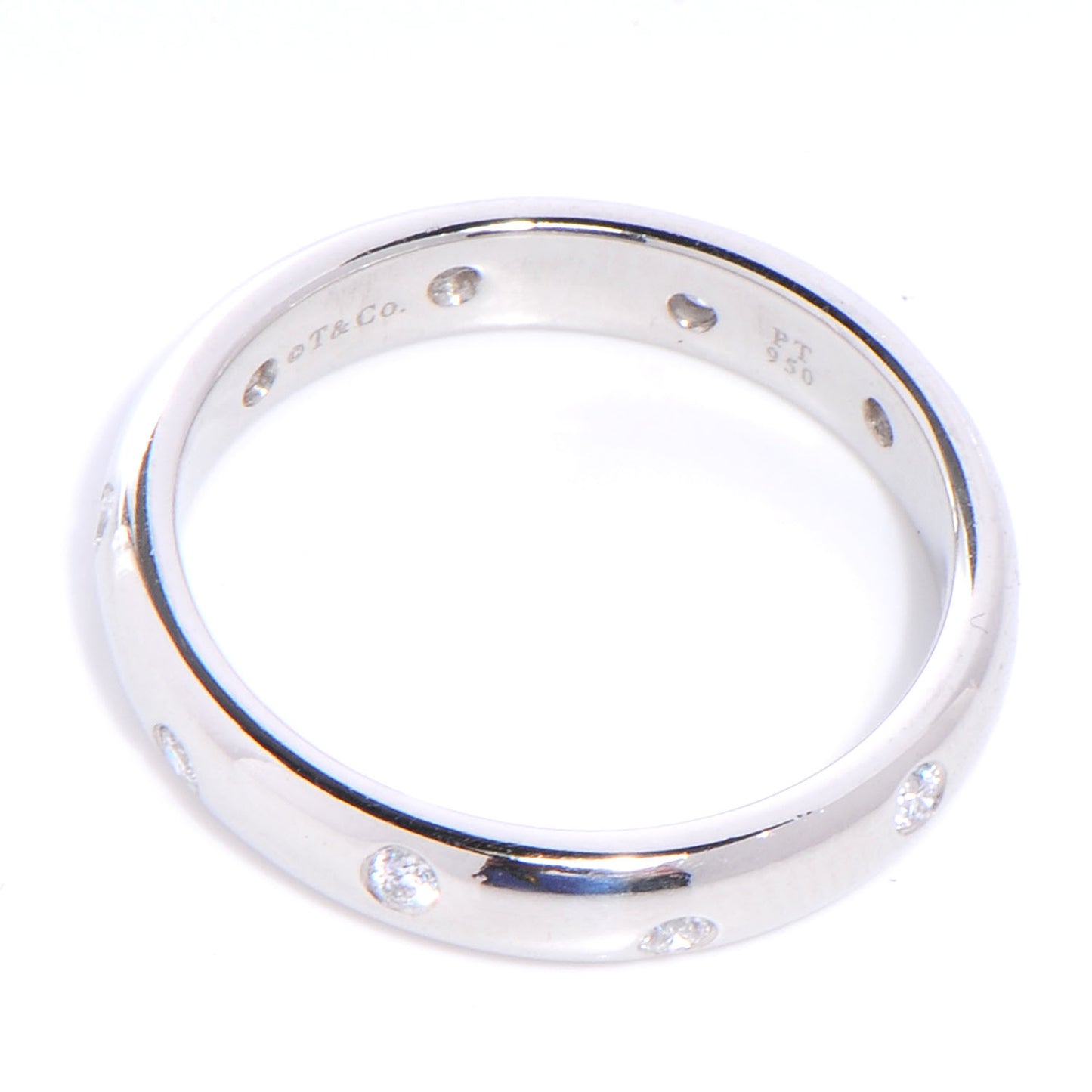 Platinum and Diamond 4mm Etoile Band Ring 60 9