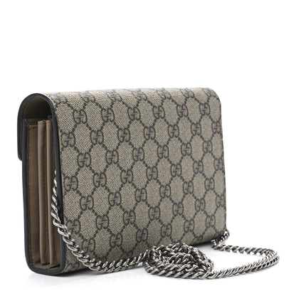 Gucci GG Supreme Monogram Mini Dionysus Chain Wallet Beige Taupe 3 of 12