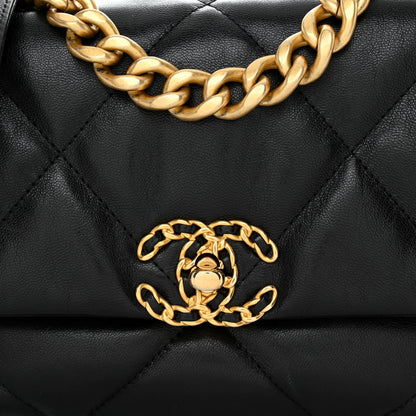 Chanel Goatskin Quilted Medium Chanel 19 Flap Black 8 of 12