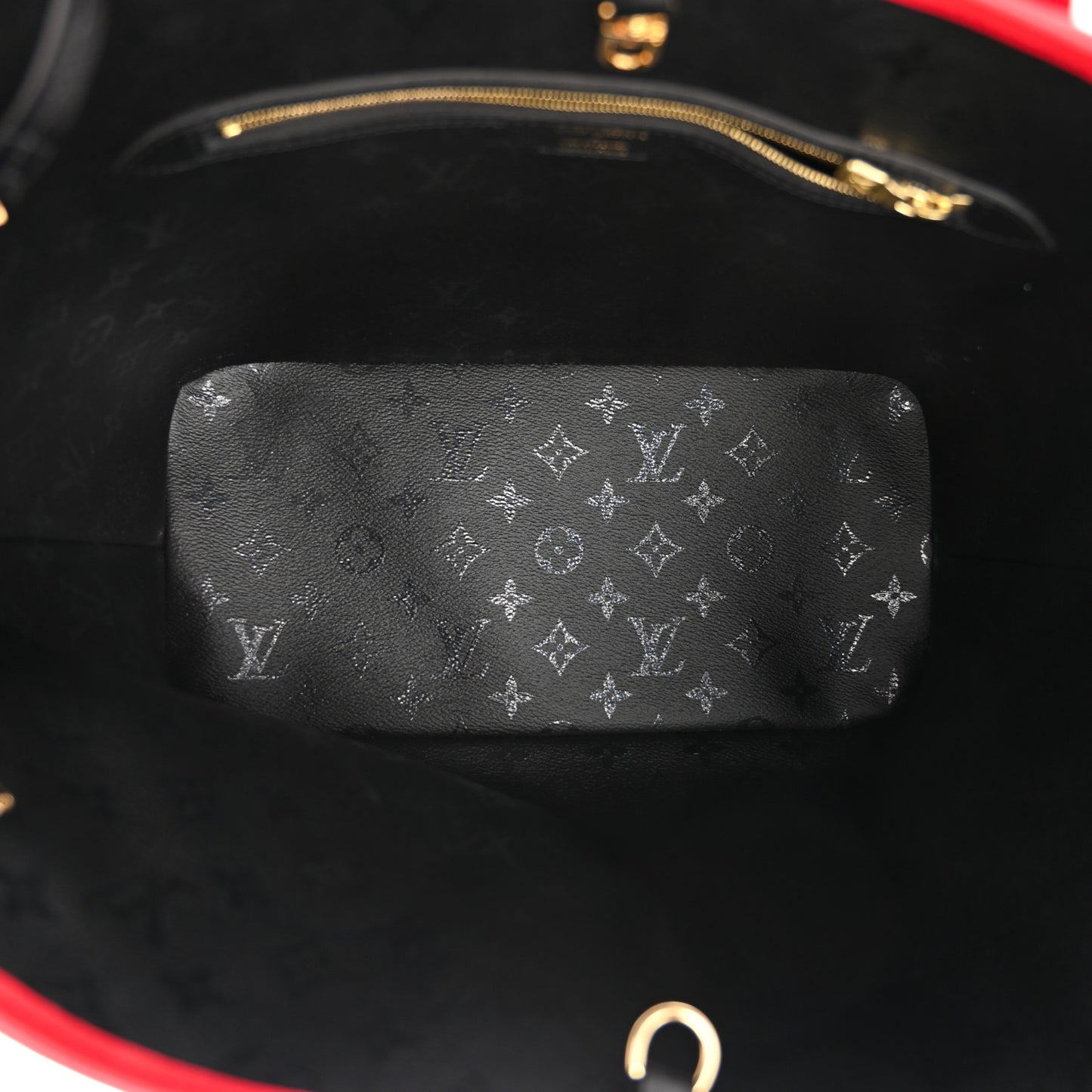 X UF Tufted Monogram Neverfull MM Black Red