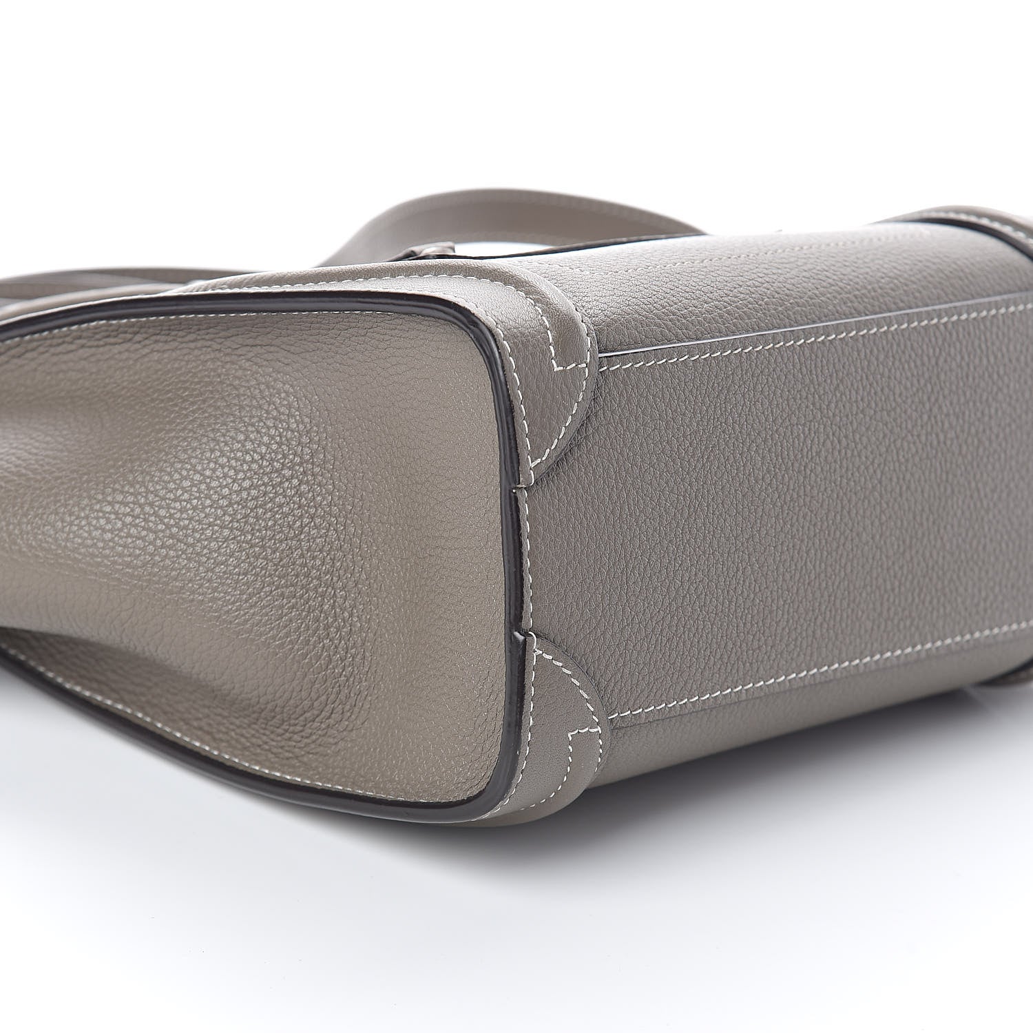 Celine Drummed Calfskin Nano Luggage Souris 8 of 9