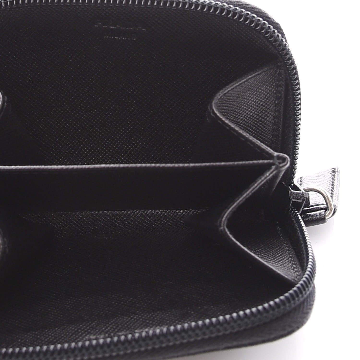 Prada Saffiano Coin Purse Black 4 of 8