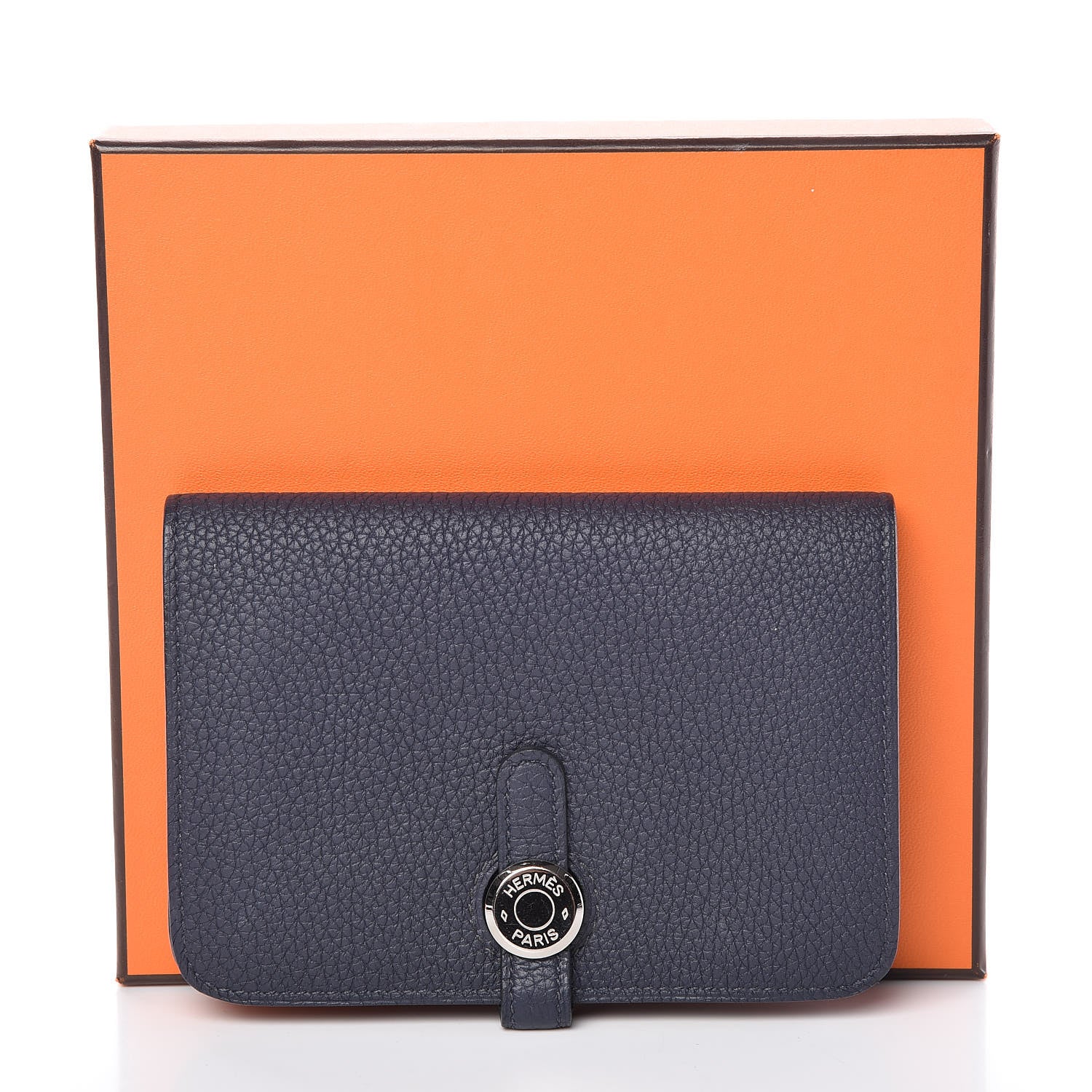 Hermes Togo Dogon Compact Wallet Bleu Nuit 11 of 11