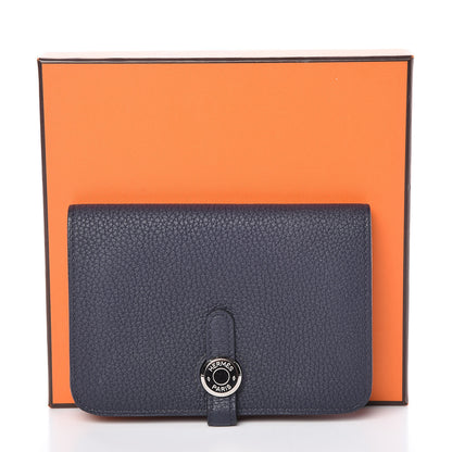 Hermes Togo Dogon Compact Wallet Bleu Nuit 11 of 11
