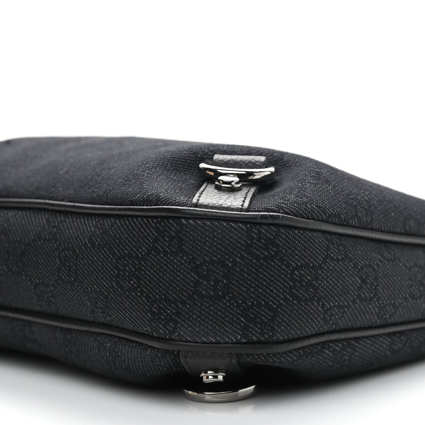 Denim Monogram Abbey D Ring Hobo Black