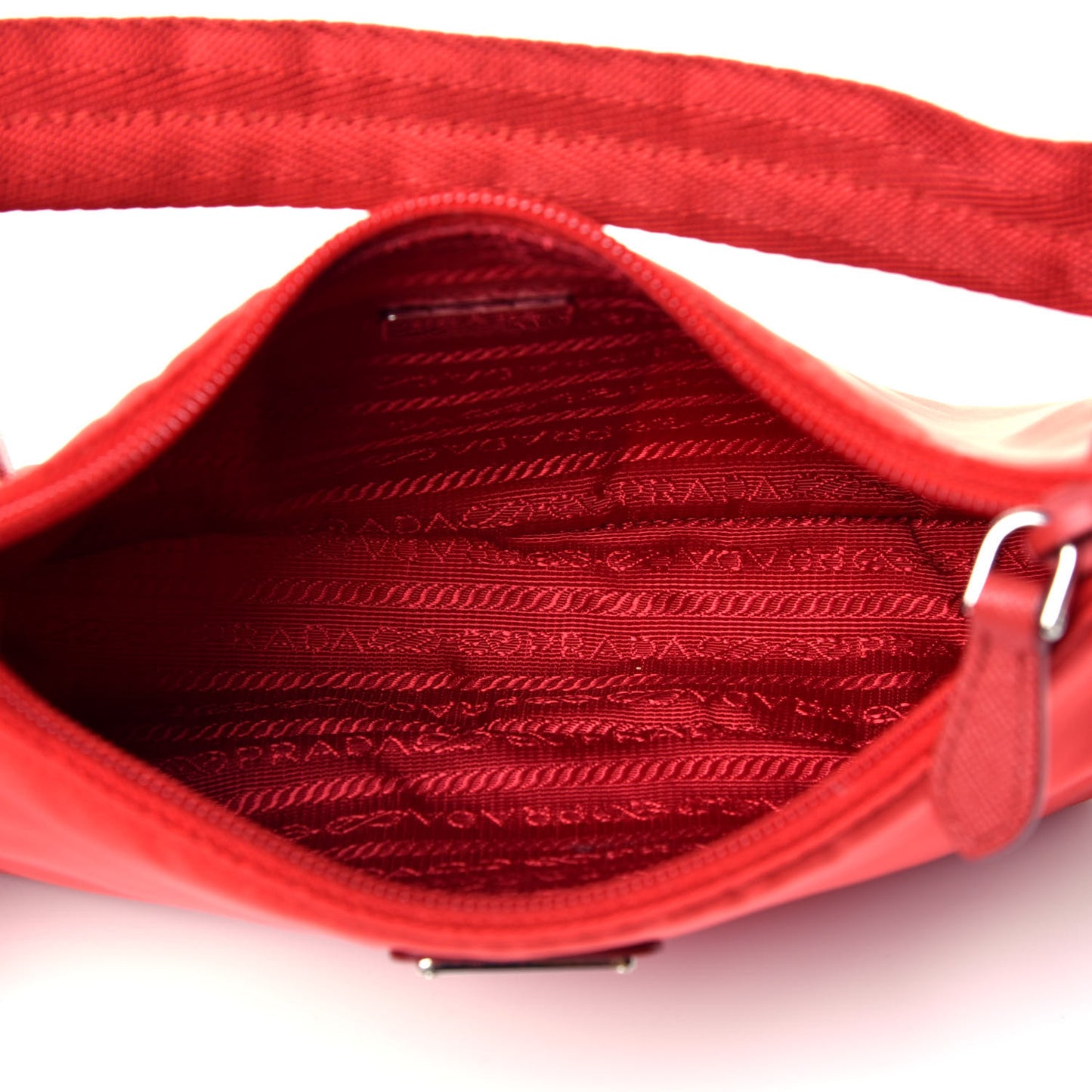 Tessuto Nylon Mini Re-Edition 2000 Bag Rosso