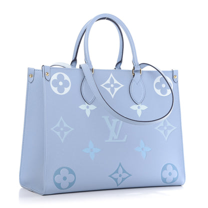 Louis Vuitton Empreinte Monogram Giant By The Pool Onthego MM Summer Blue 4 of 10