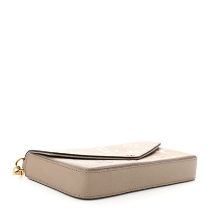 Louis Vuitton Empreinte Monogram Giant Felicie Pochette Tourterelle Creme 4 of 9