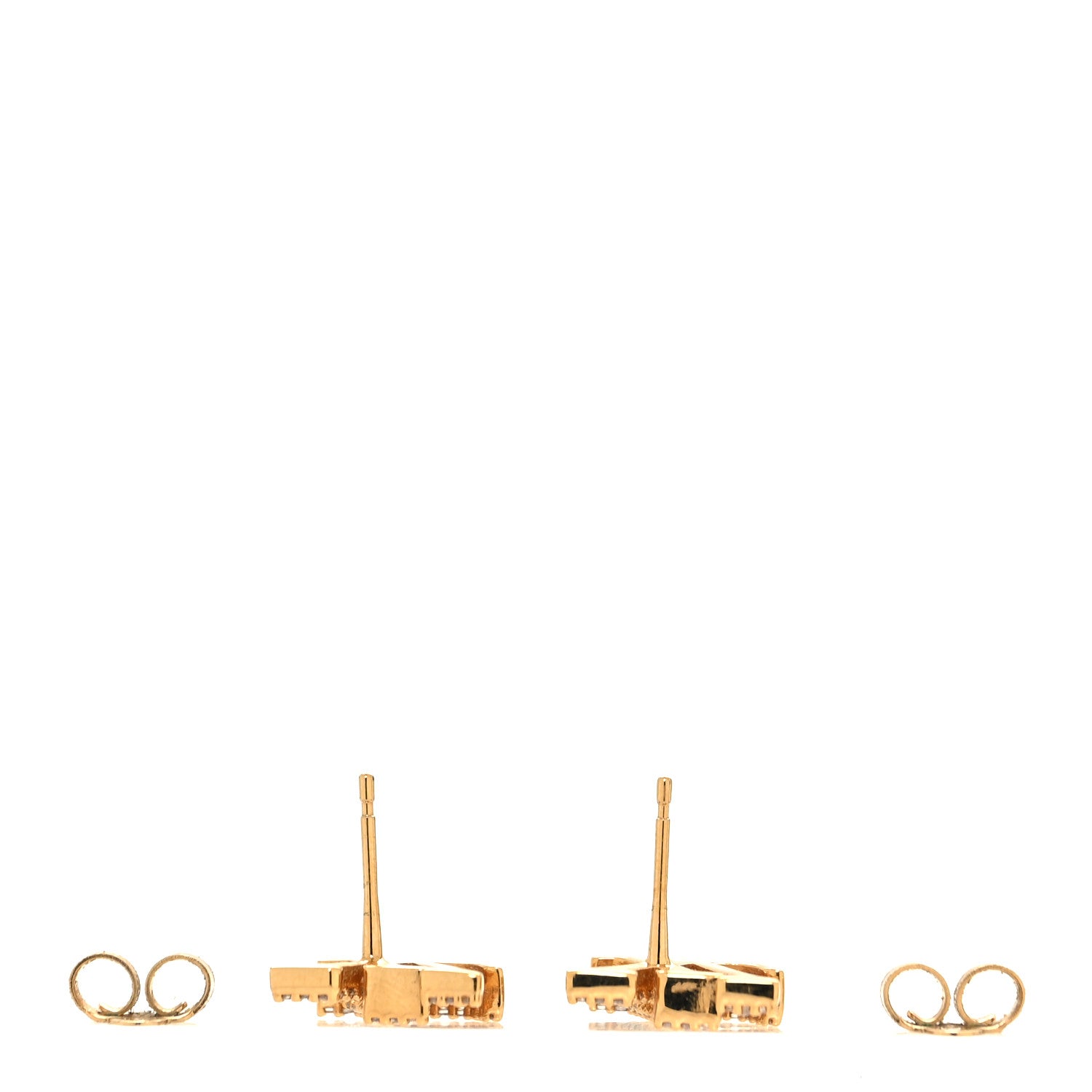 Louis Vuitton Metal Crystal LV Iconic Earrings Gold 3 of 6