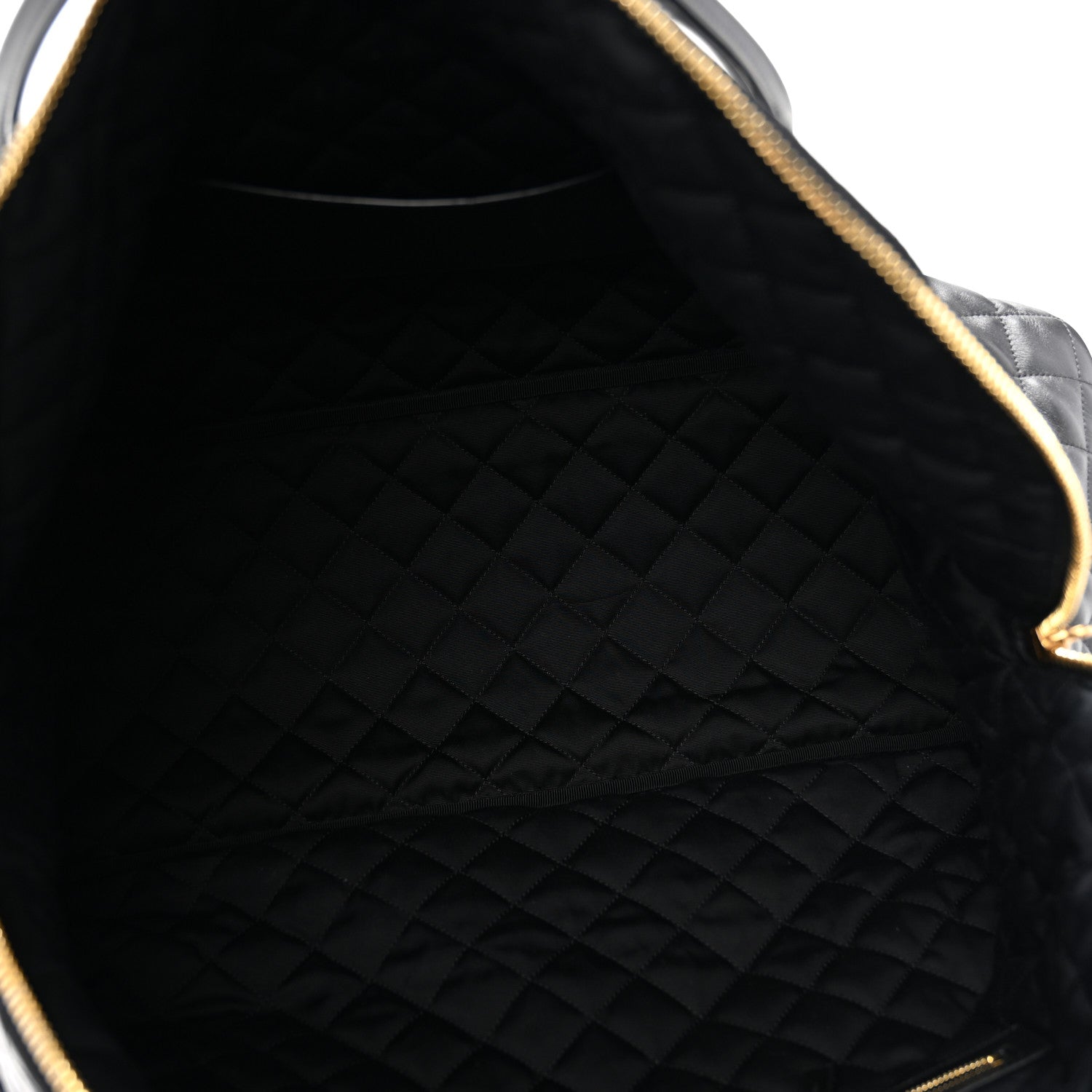 Saint Laurent Calfskin Quilted ES Giant Travel Bag Black 4 of 13