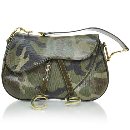Christian Dior Pixelated Calfskin Camouflage Saddle Bag 1 of 9