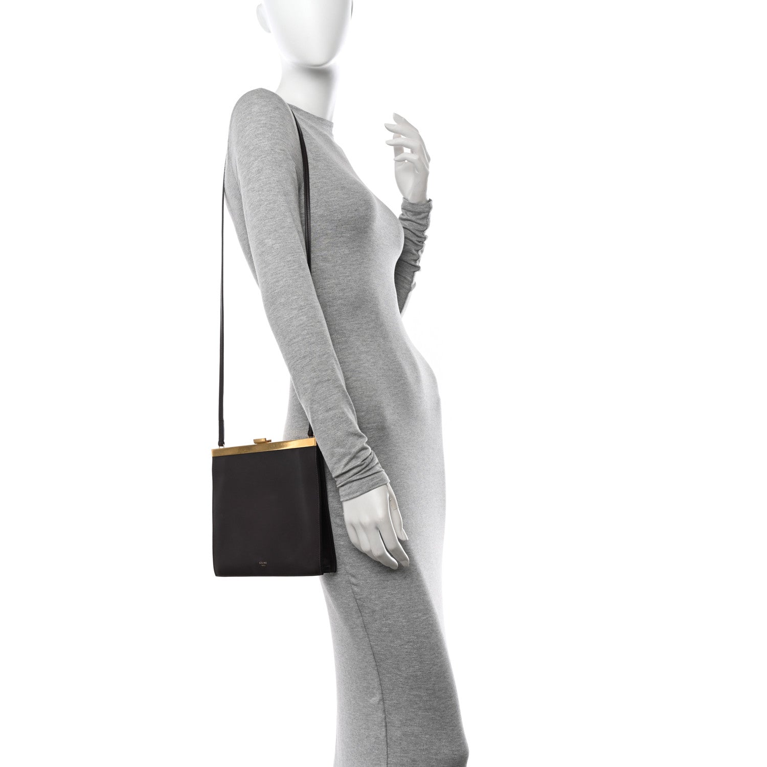 Celine Smooth Calfskin Mini Clasp Bag Bordeaux 2 of 10