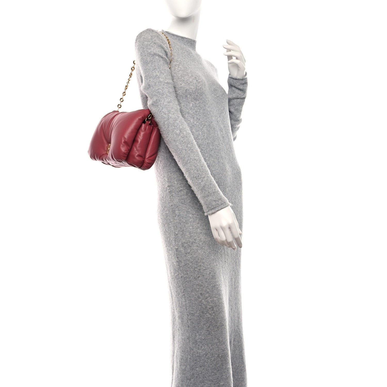 Loewe Lambskin Goya Puffer Bag Plumrose 2 of 11