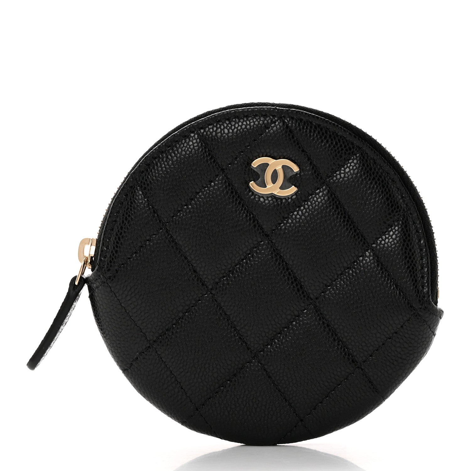 Chanel Caviar Quilted Zip Around Classic Coin Purse Black 1 of 8