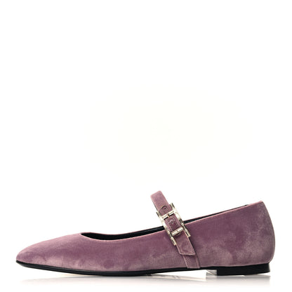 Hermes Velvet Jane Ballerina Flats 38.5 Bruyere 1 of 9