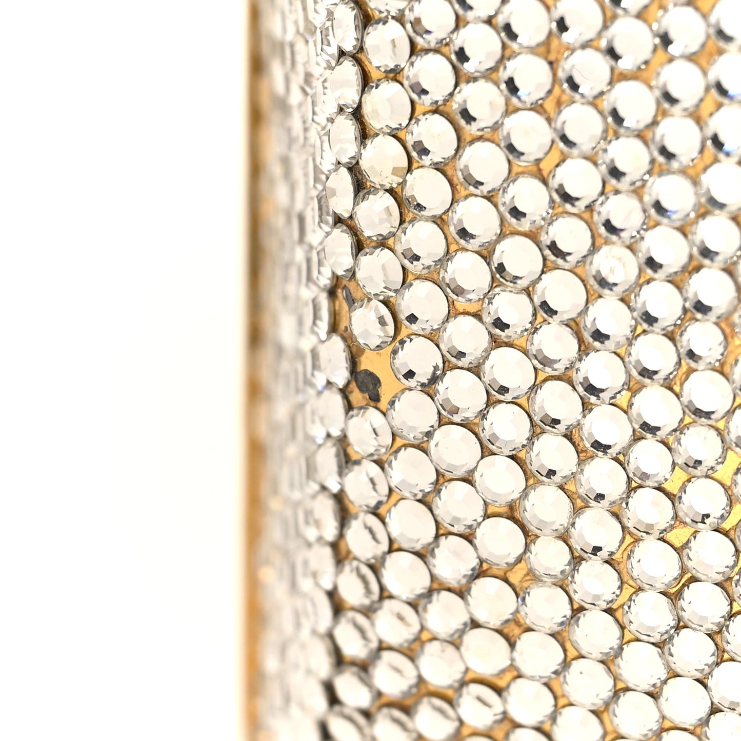 Swarovski Crystal Star Minaudiere Clutch Gold