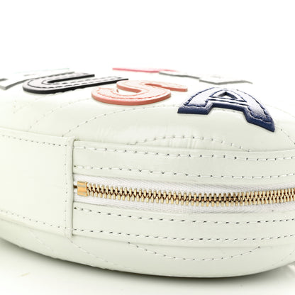 Chanel Embroidered Lambskin Chevron Quilted La Pausa Evening Bag White 10 of 10