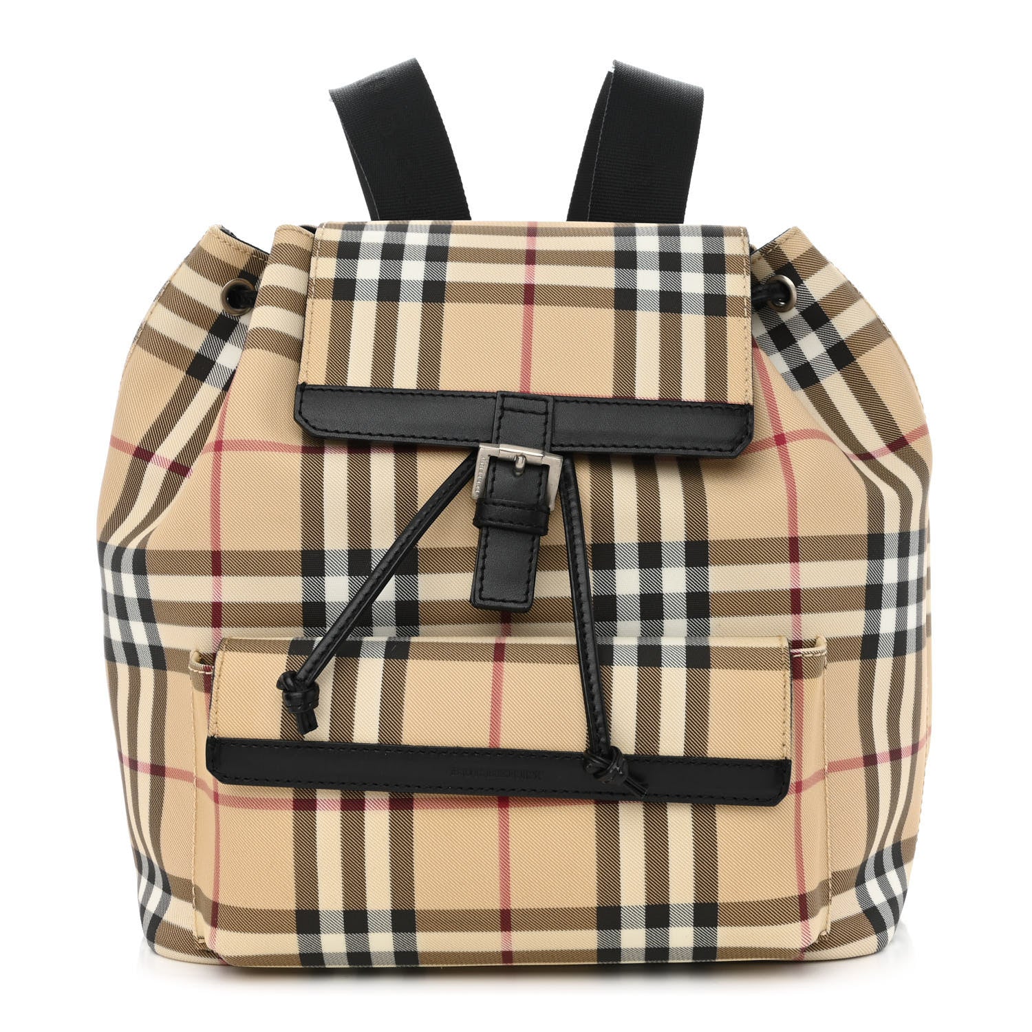 Burberry House Check Drawstring Backpack Black 1 of 8