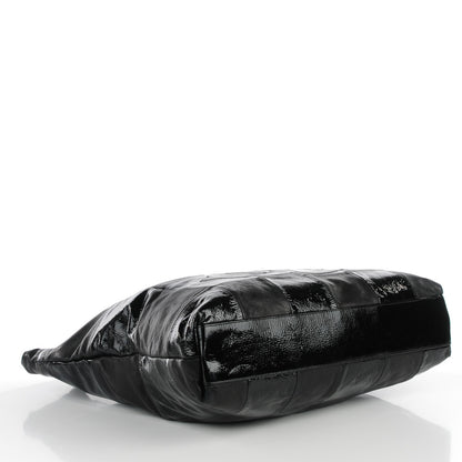 Chanel Patent Calfskin Patchwork Brooklyn Tote Black 4 of 7