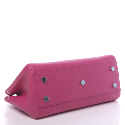 Saint Laurent Grained Calfskin Small Cabas Rive Gauche Bubblegum 4 of 9
