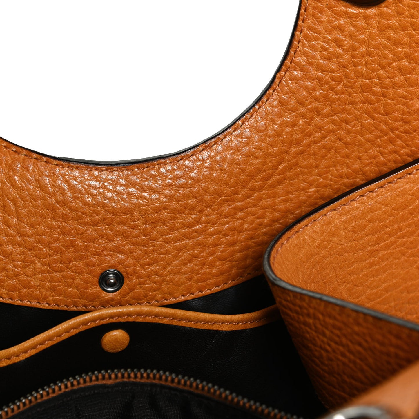Pebbled Calfskin Medium Stirrup Top Handle Bag