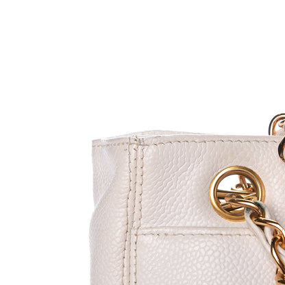 Chanel Caviar CC Flap Tote White 15 of 15
