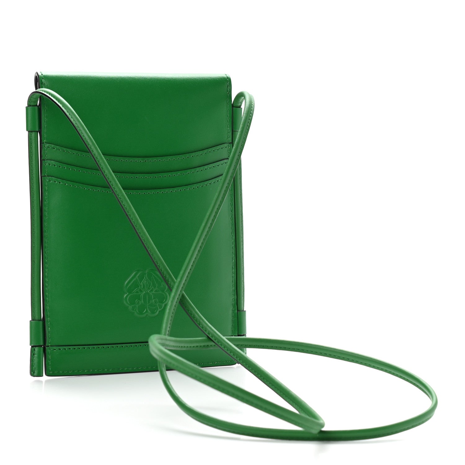 Alexander McQueen Calfskin The Curve Micro Crossbody Pouch Bag Forest Green 3 of 11