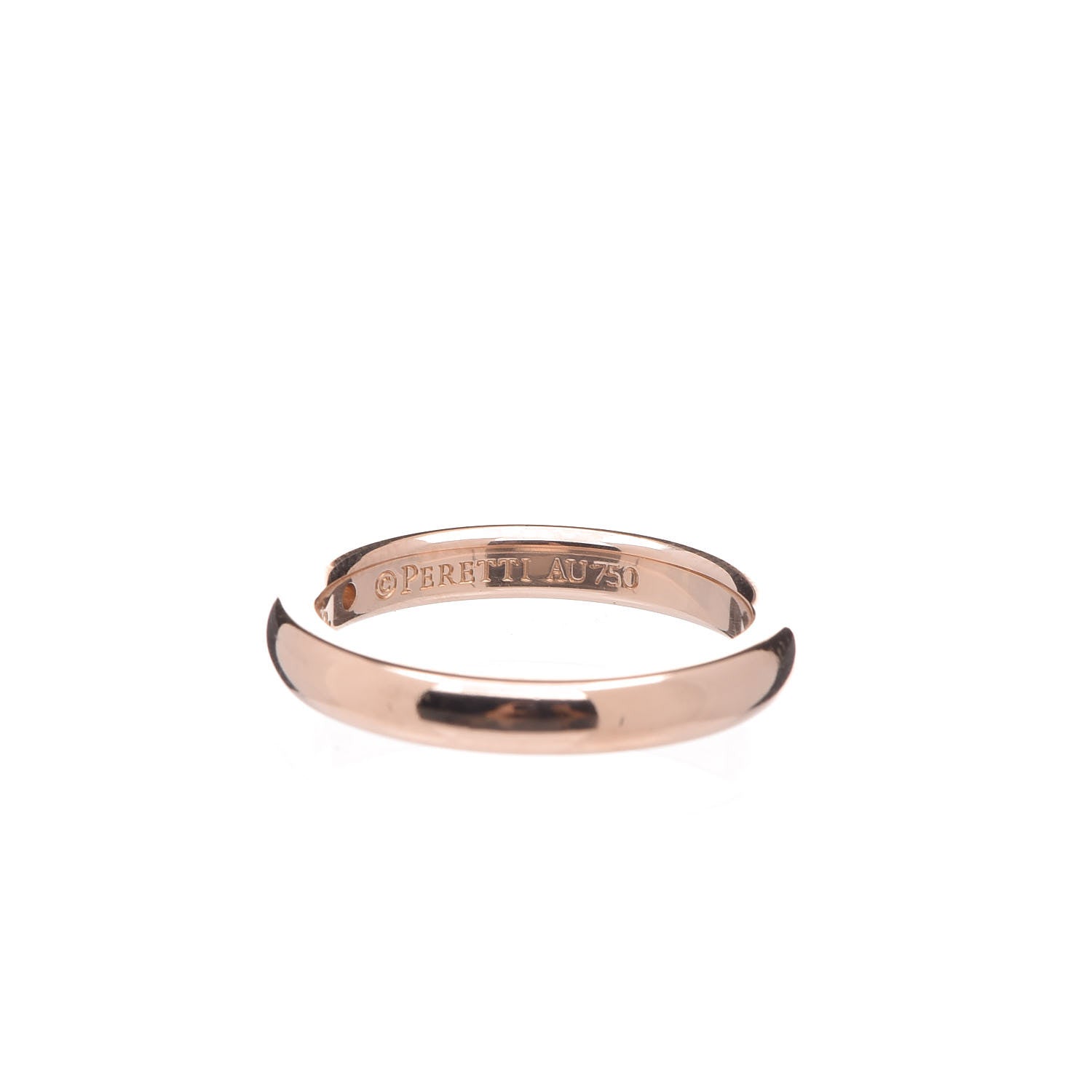 Tiffany 18K Rose Gold Diamond Elsa Peretti Band Ring 45 3.75 5 of 5