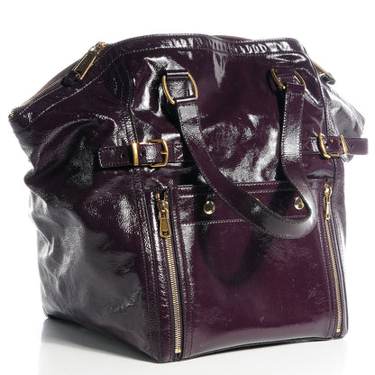 Saint Laurent Patent Medium Downtown Tote Purple 4 of 9