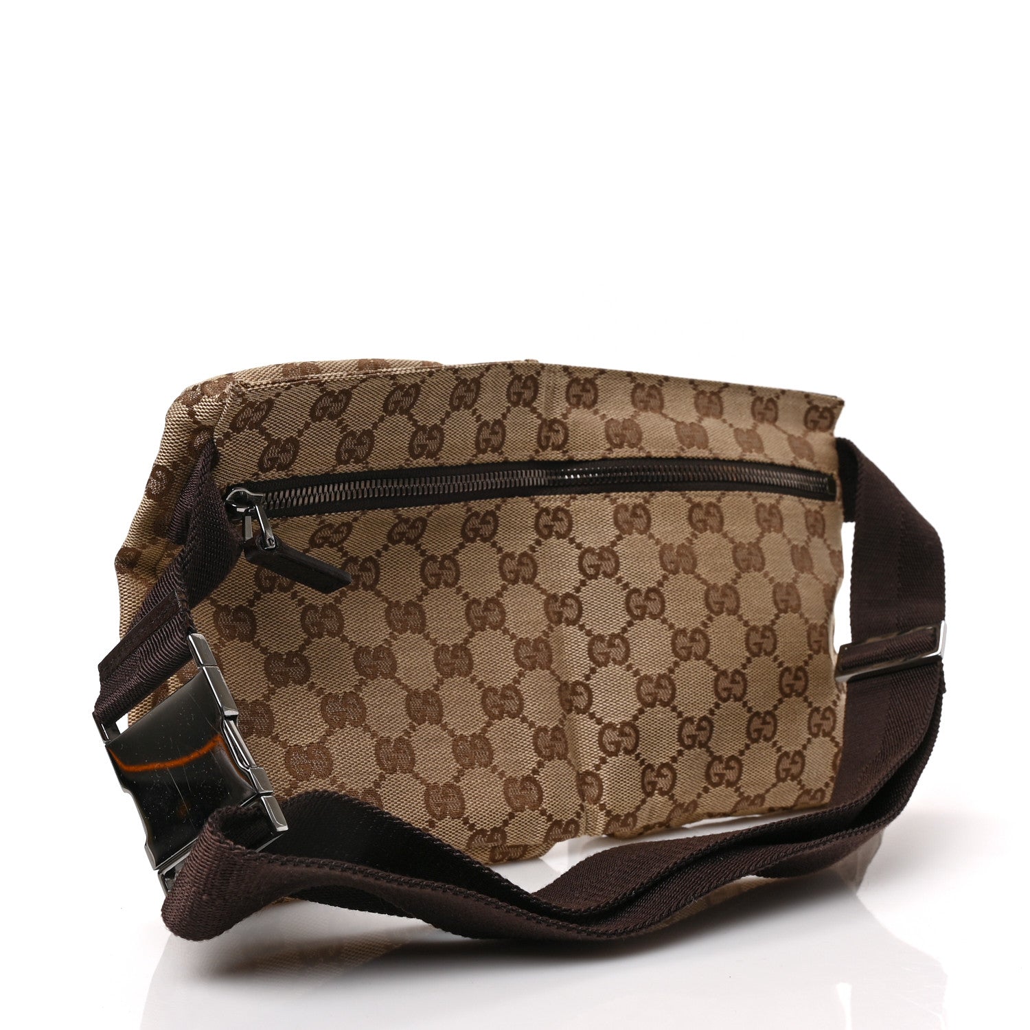 Gucci Monogram Web Belt Bag Dark Brown 3 of 8
