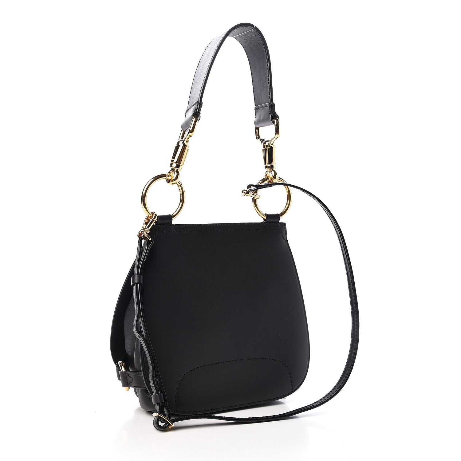 Burberry Calfskin Large Bridle Saddle Bag Black 3 of 11