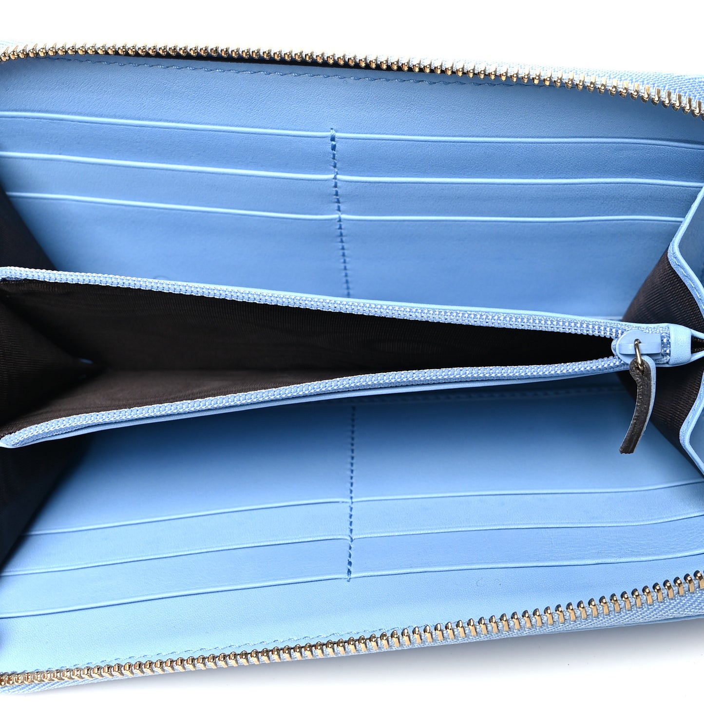 Microguccissima Zip Around Wallet Mineral Blue