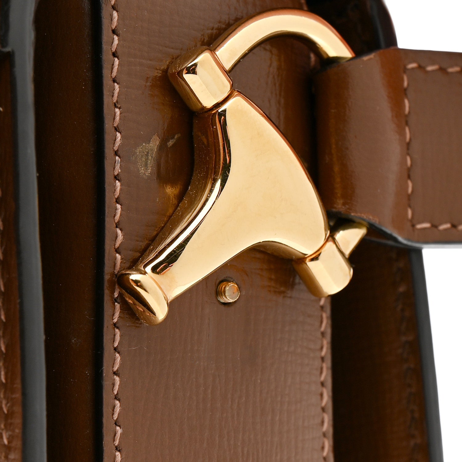 Gucci GG Supreme Monogram Azalea Calfskin Horsebit 1955 Shoulder Bag Beige Brown Sugar 12 of 12