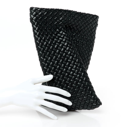 Bottega Veneta Nappa Intrecciato Crisscross Clutch Black 3 of 17