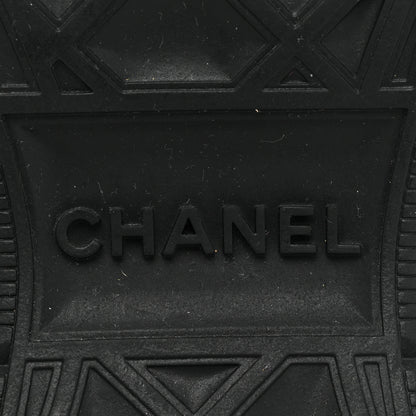 Chanel Velvet Calfskin Mixed Fibers CC Sneakers 37 Black 7 of 9